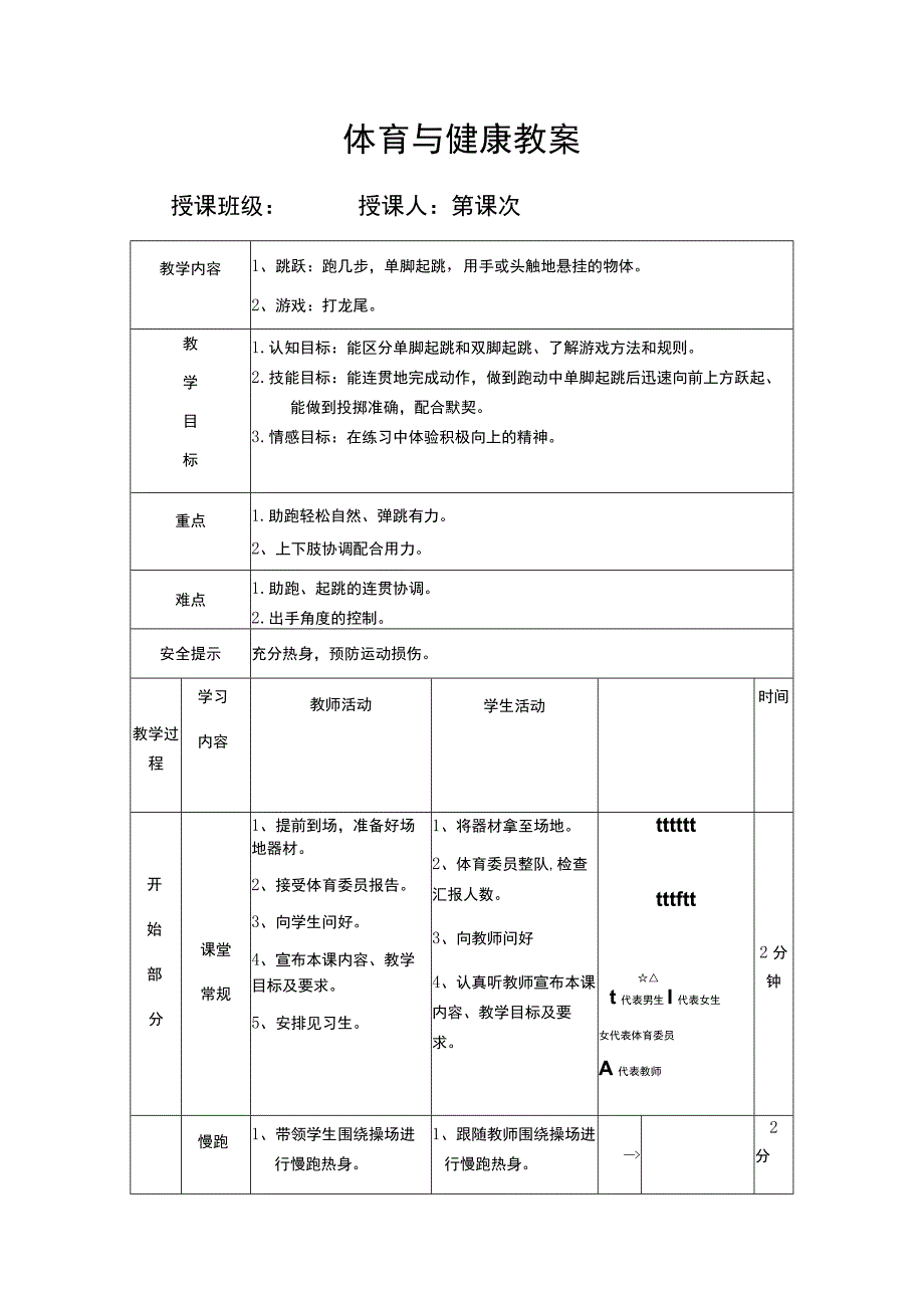 体育与健康教案 跳跃.docx_第1页