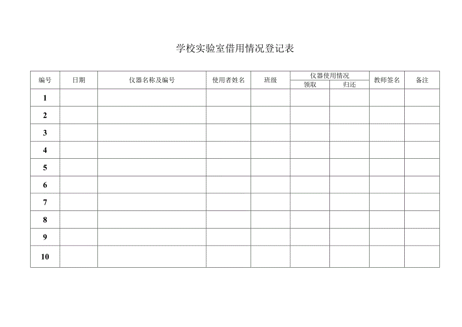 学校实验室借用情况登记表.docx_第1页