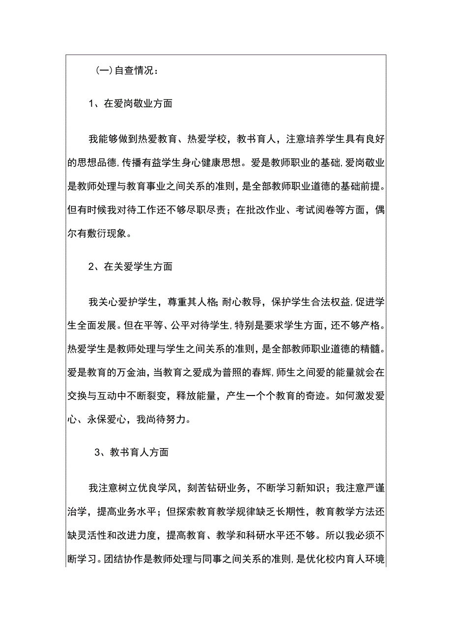 2023幼儿园师德师风自查报告（最新版）.docx_第2页