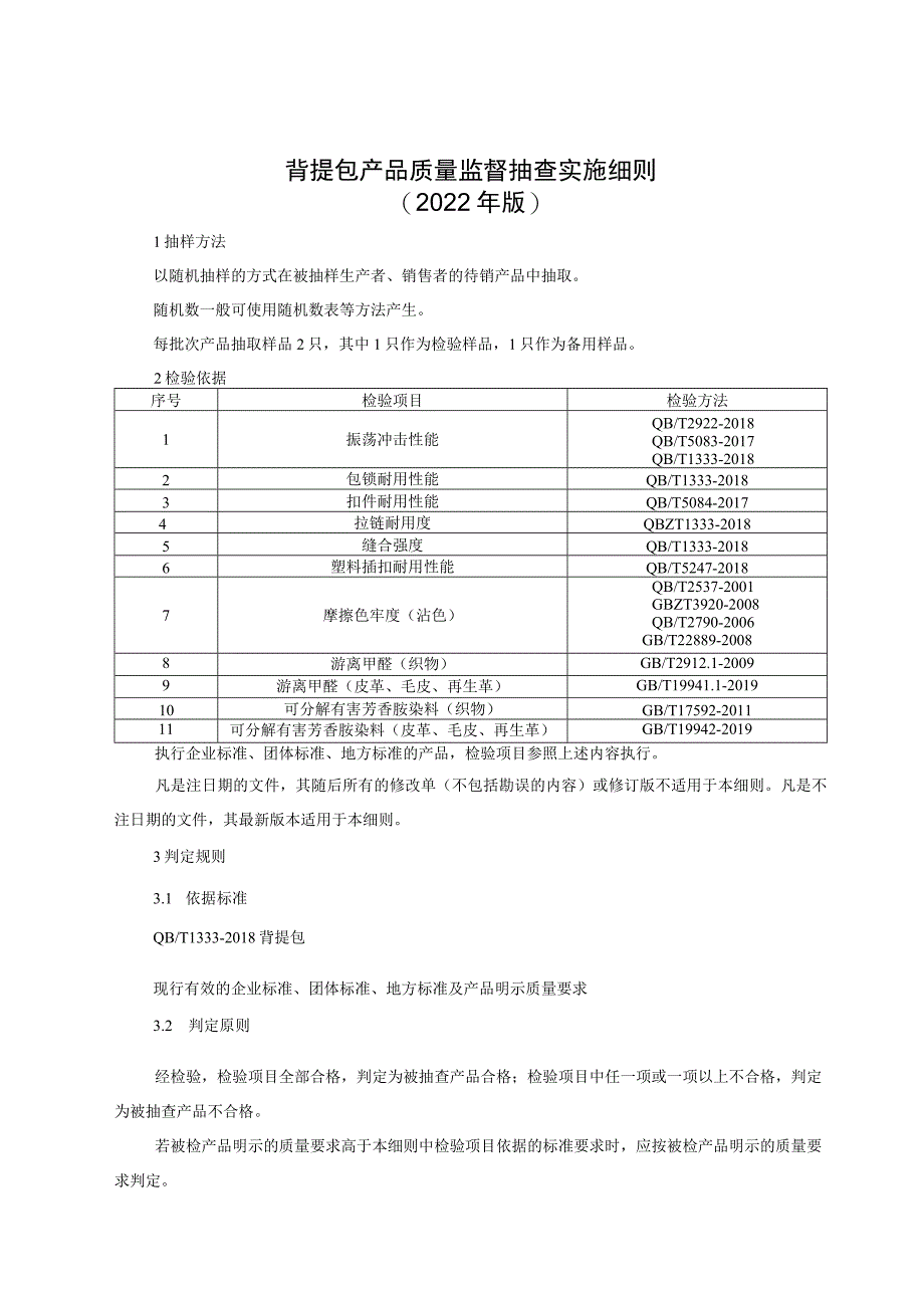 背提包产品质量监督抽查实施细则（2022年版）.docx_第1页