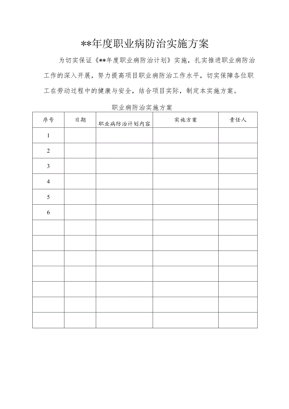 年度职业病防治计划及实施方案.docx_第2页