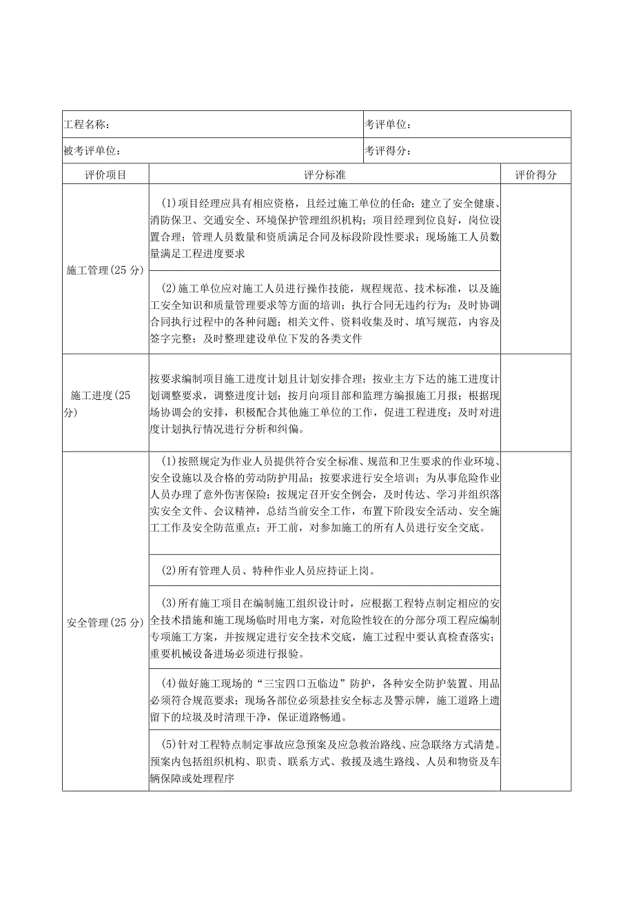 分包及维护单位评价表.docx_第1页