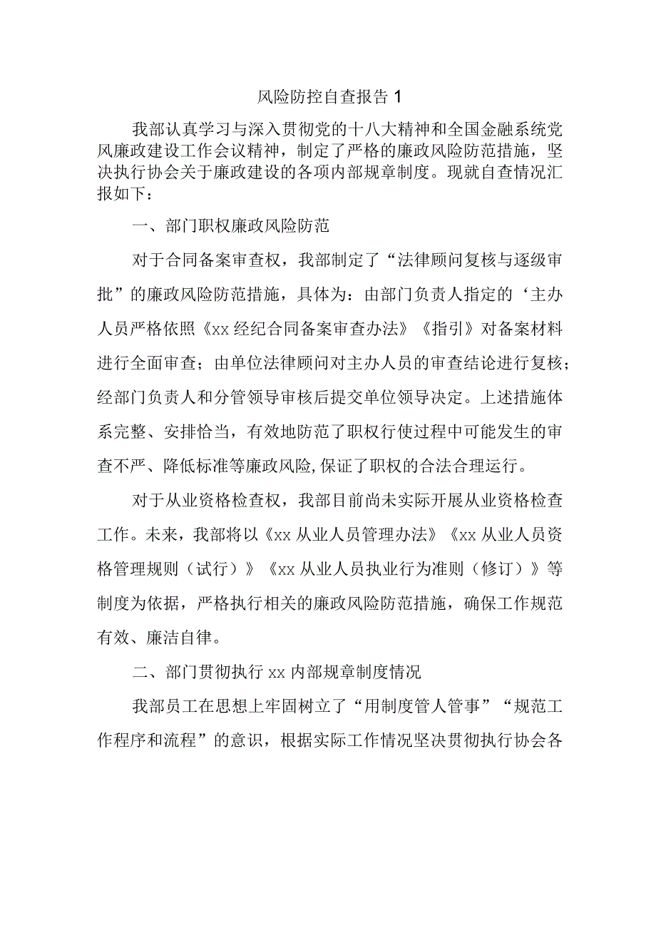 风险防控自查报告1.docx_第1页