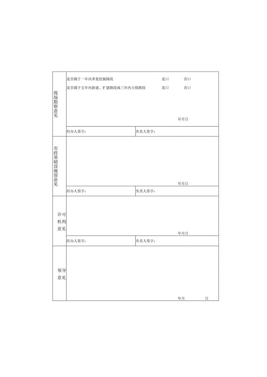 临时挖掘城市道路设施申请表.docx_第2页