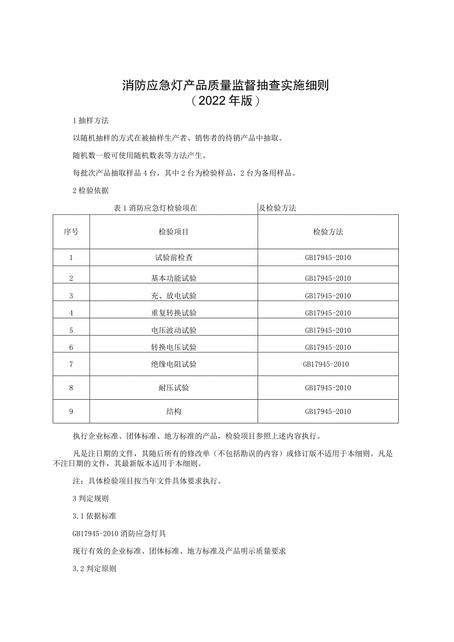 消防应急灯产品质量监督抽查实施细则（2022年版）.docx_第1页