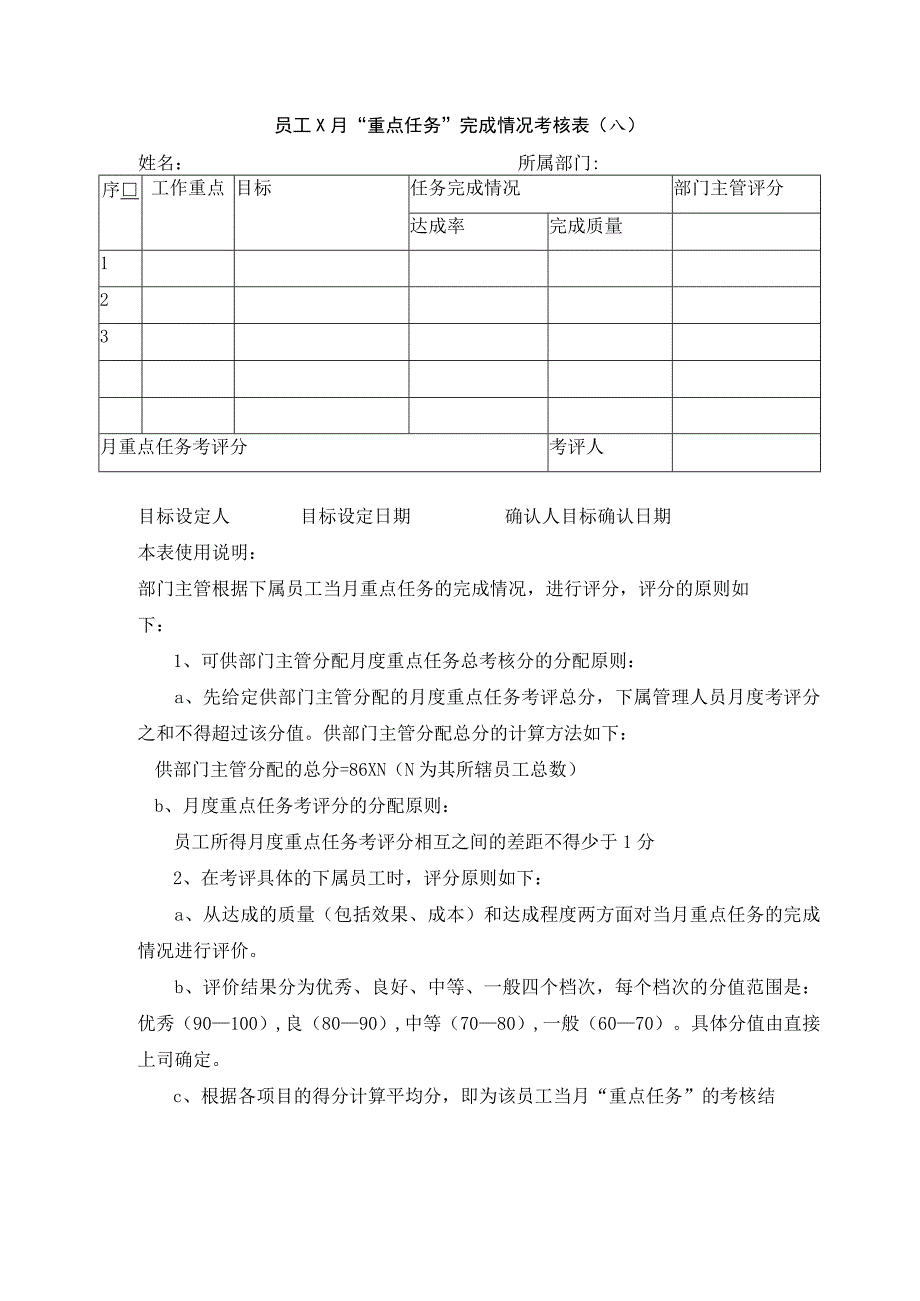 员工月“重点任务”完成情况考核表.docx_第1页