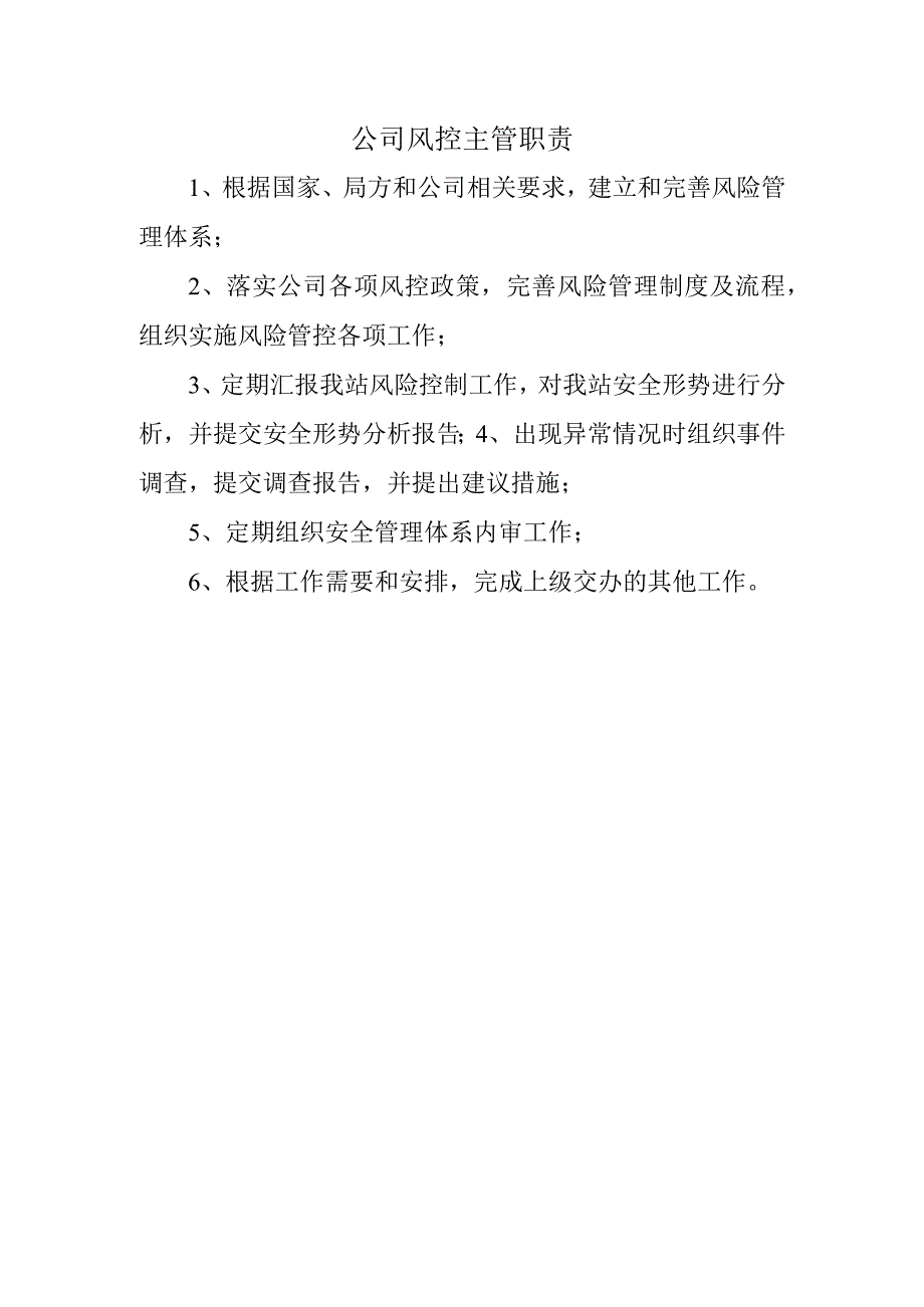 公司风控主管职责.docx_第1页