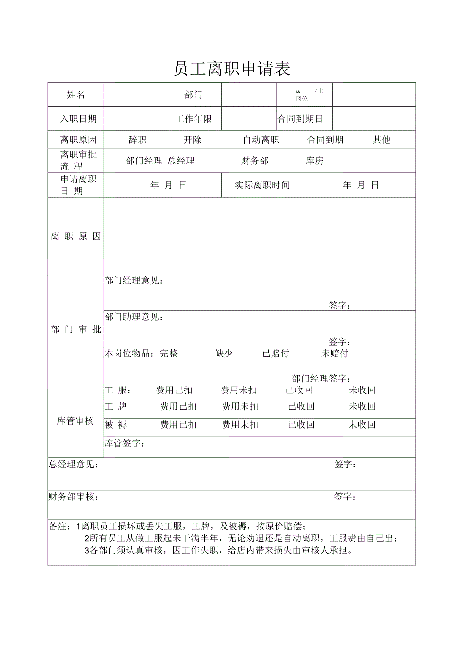 员工离职申请表.docx_第1页