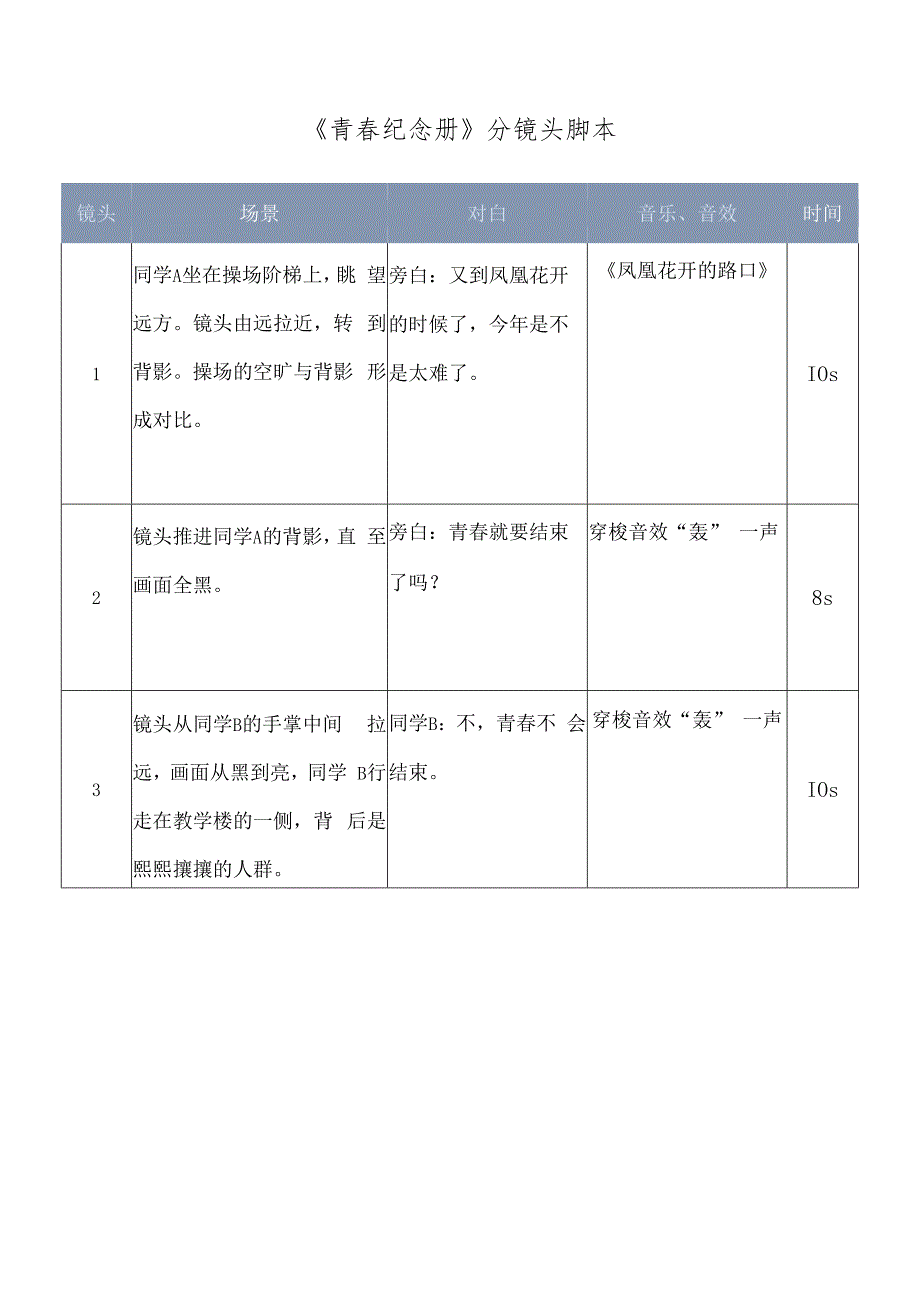 短视频拍摄分镜头脚本（5份）.docx_第3页