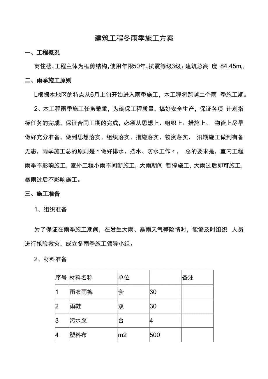 建筑工程冬雨季施工方案.docx_第1页