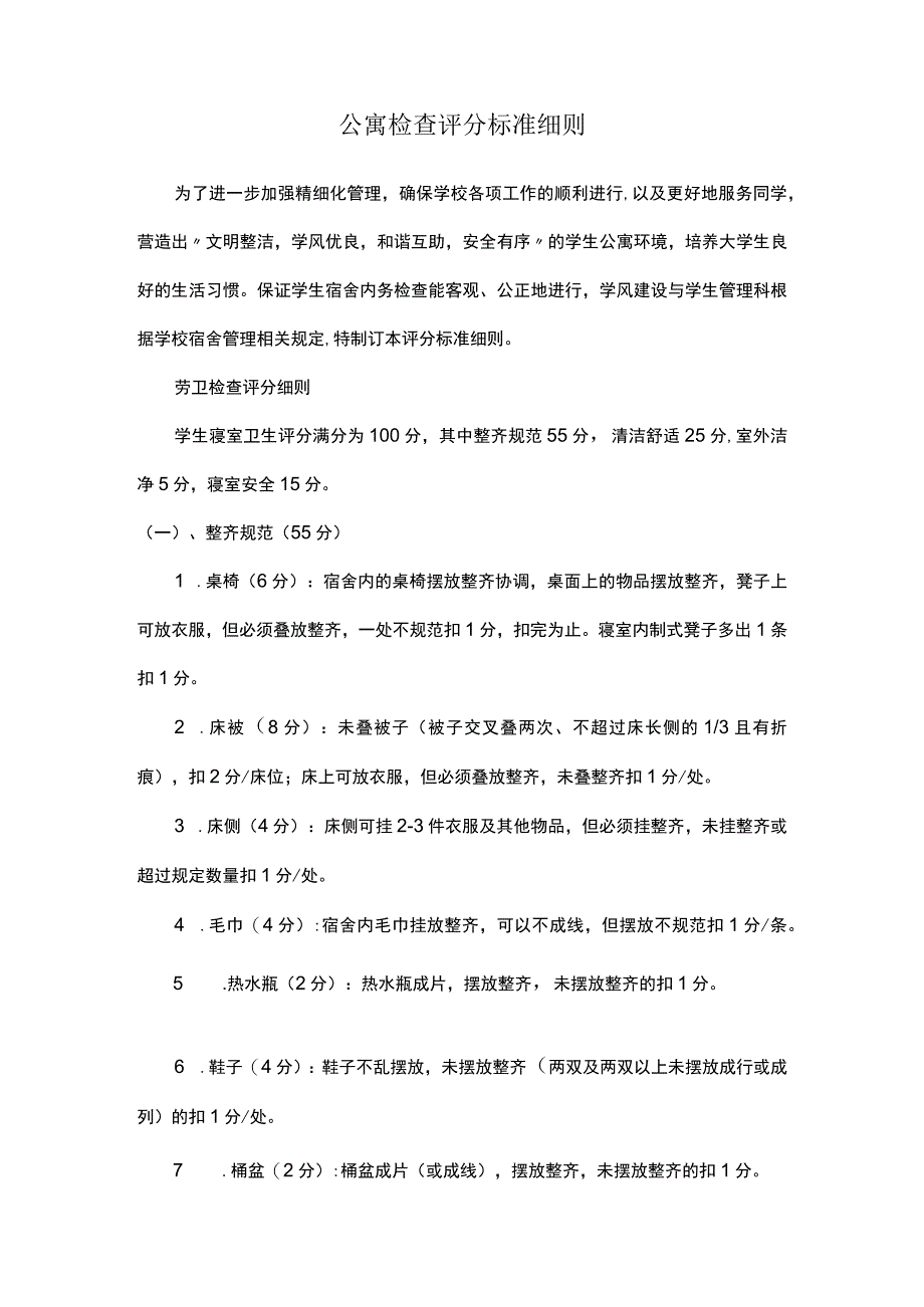 公寓检查评分标准细则.docx_第1页