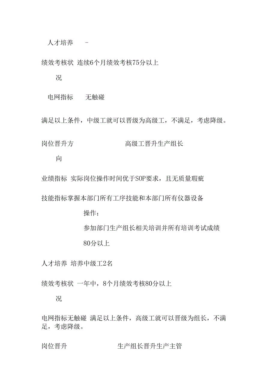 某公司生产职系晋升与降级标准.docx_第2页