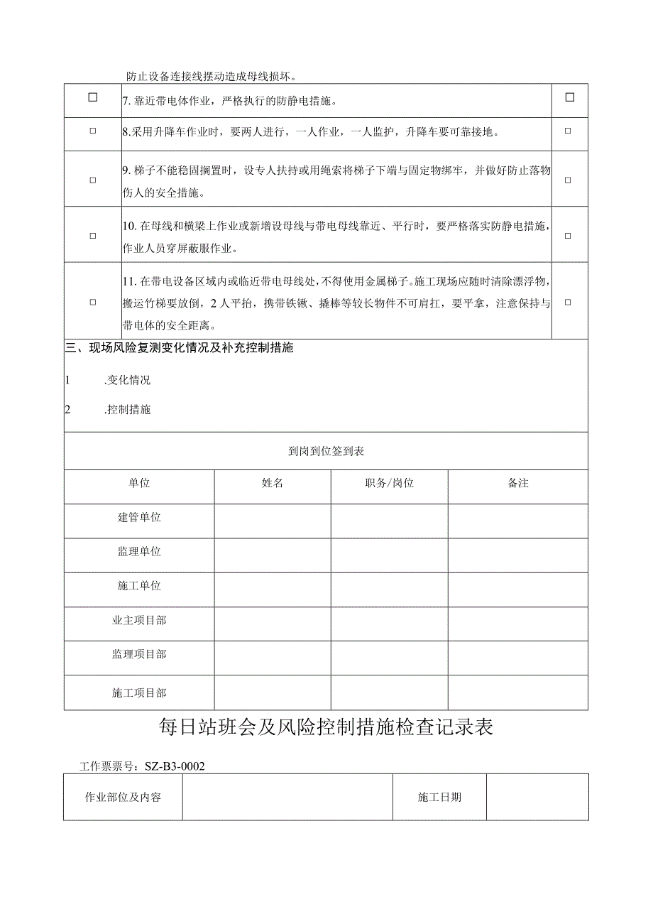 每日站班会及风险控制措施检查记录表.docx_第3页