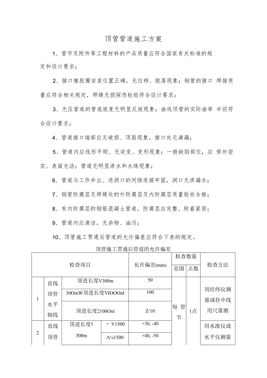 顶管管道施工方案.docx_第1页