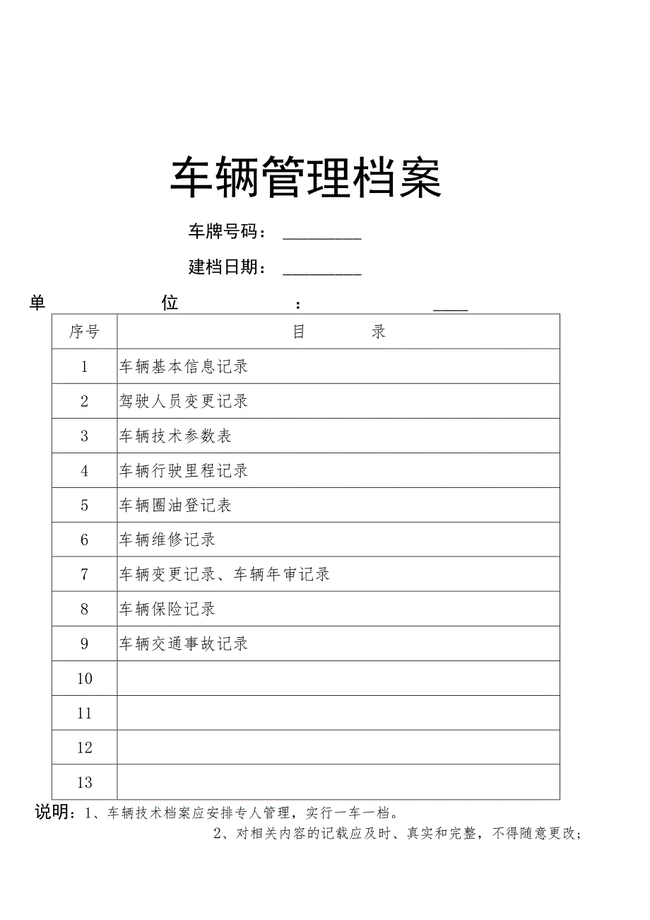 车辆档案公务用车一车一档.docx_第1页