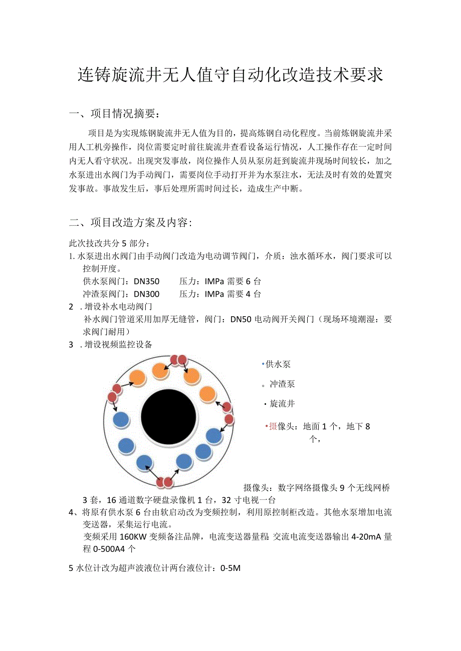 连铸旋流井无人值守自动化改造技术要求.docx_第1页