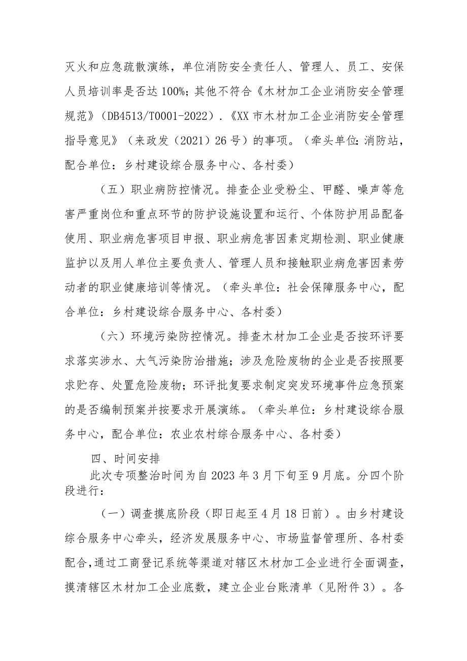 XX镇木材加工行业安全隐患专项整治工作方案.docx_第3页