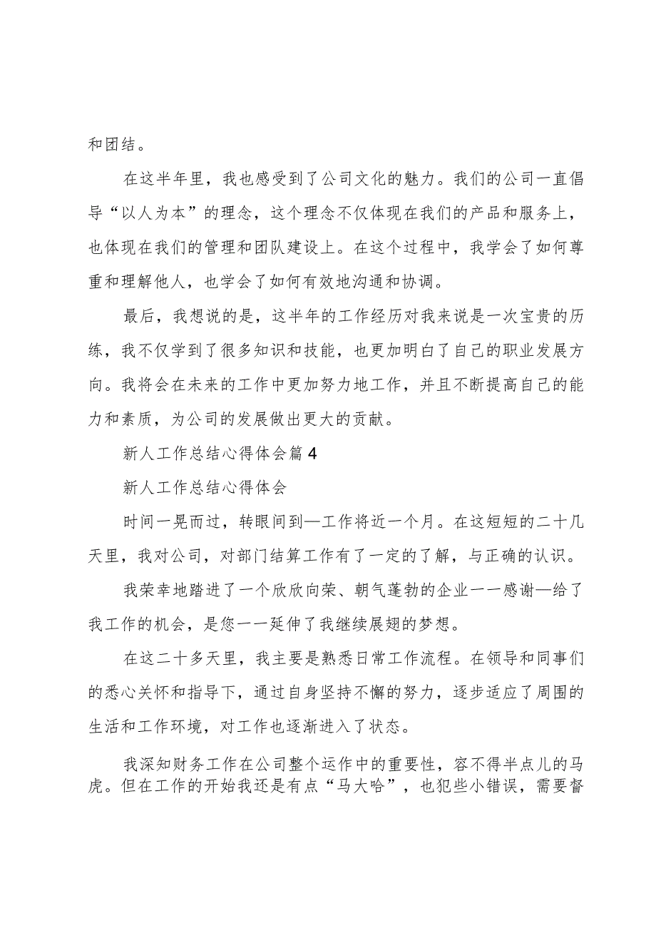 新人工作总结心得体会(2篇).docx_第2页