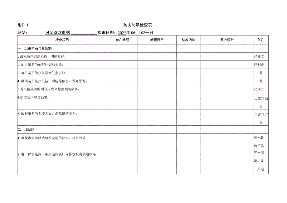 防灾防汛检查表电站.docx_第1页