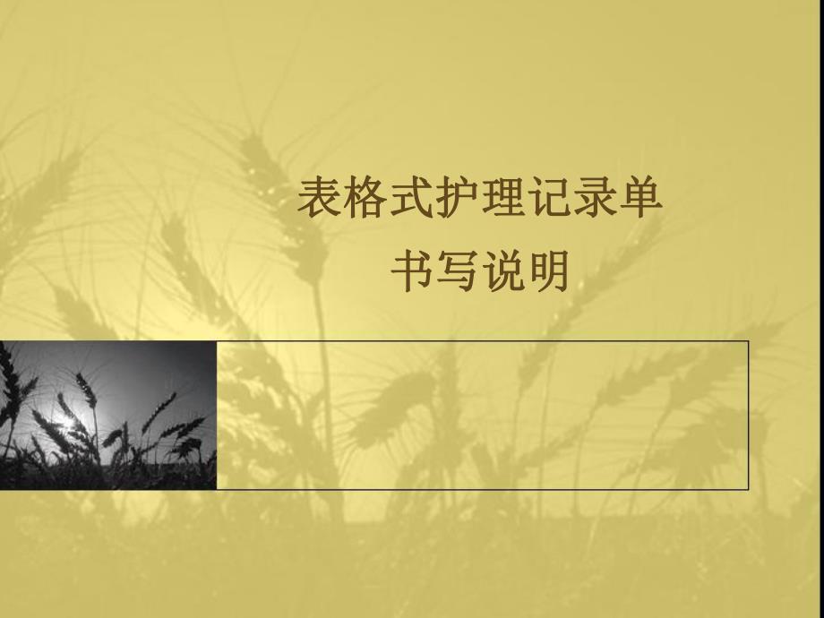 表格式护理记录单ppt课件.ppt_第1页