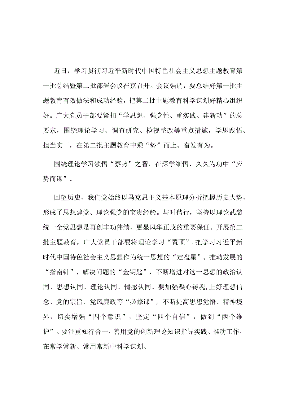 基层支部第二批主题教育发言稿讲话材料合集.docx_第1页