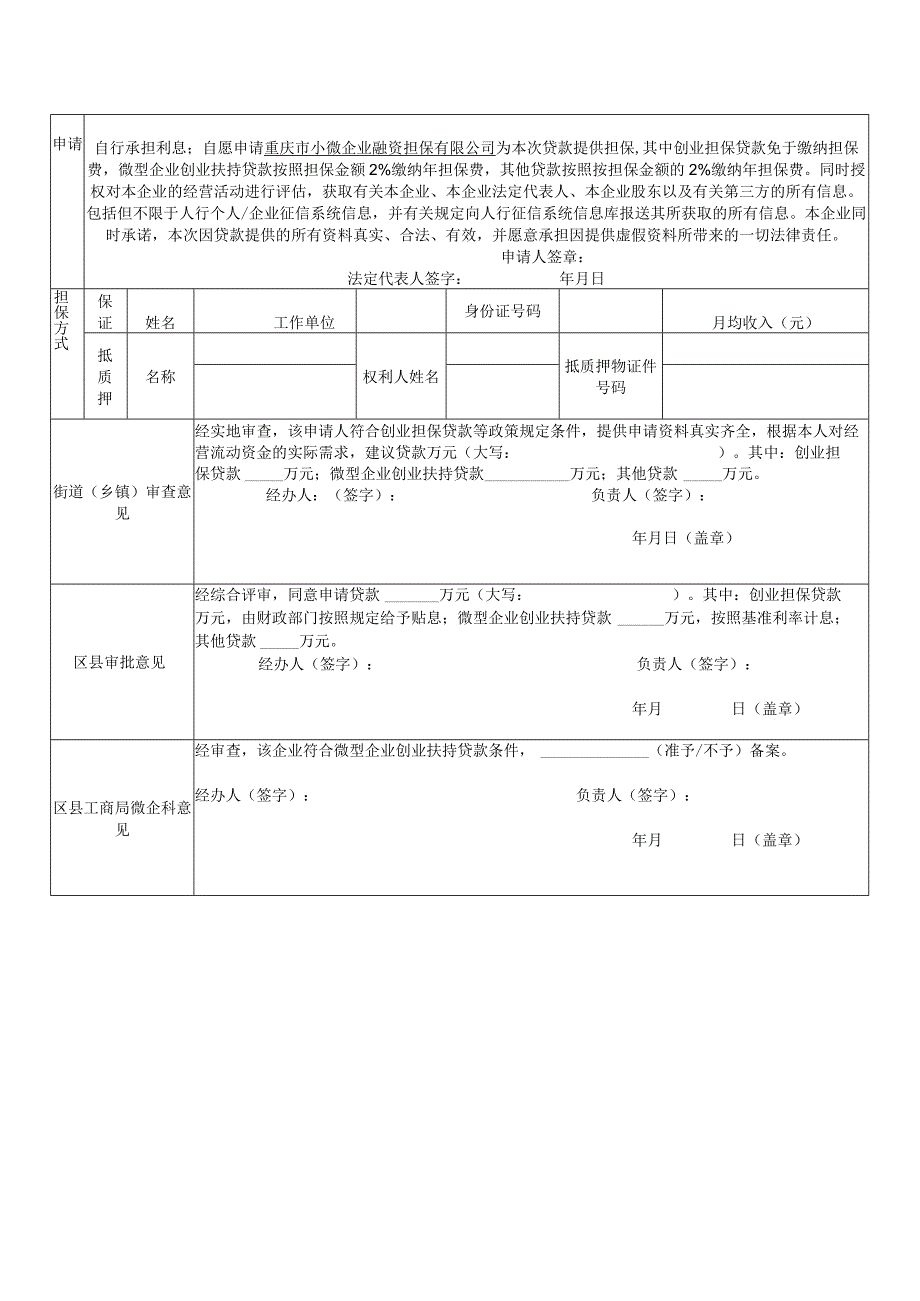 重庆市小微企业政策性贷款申请表.docx_第2页