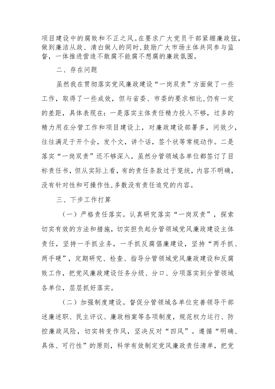 副市长履行全面从严治党和“一岗双责”情况汇报.docx_第3页