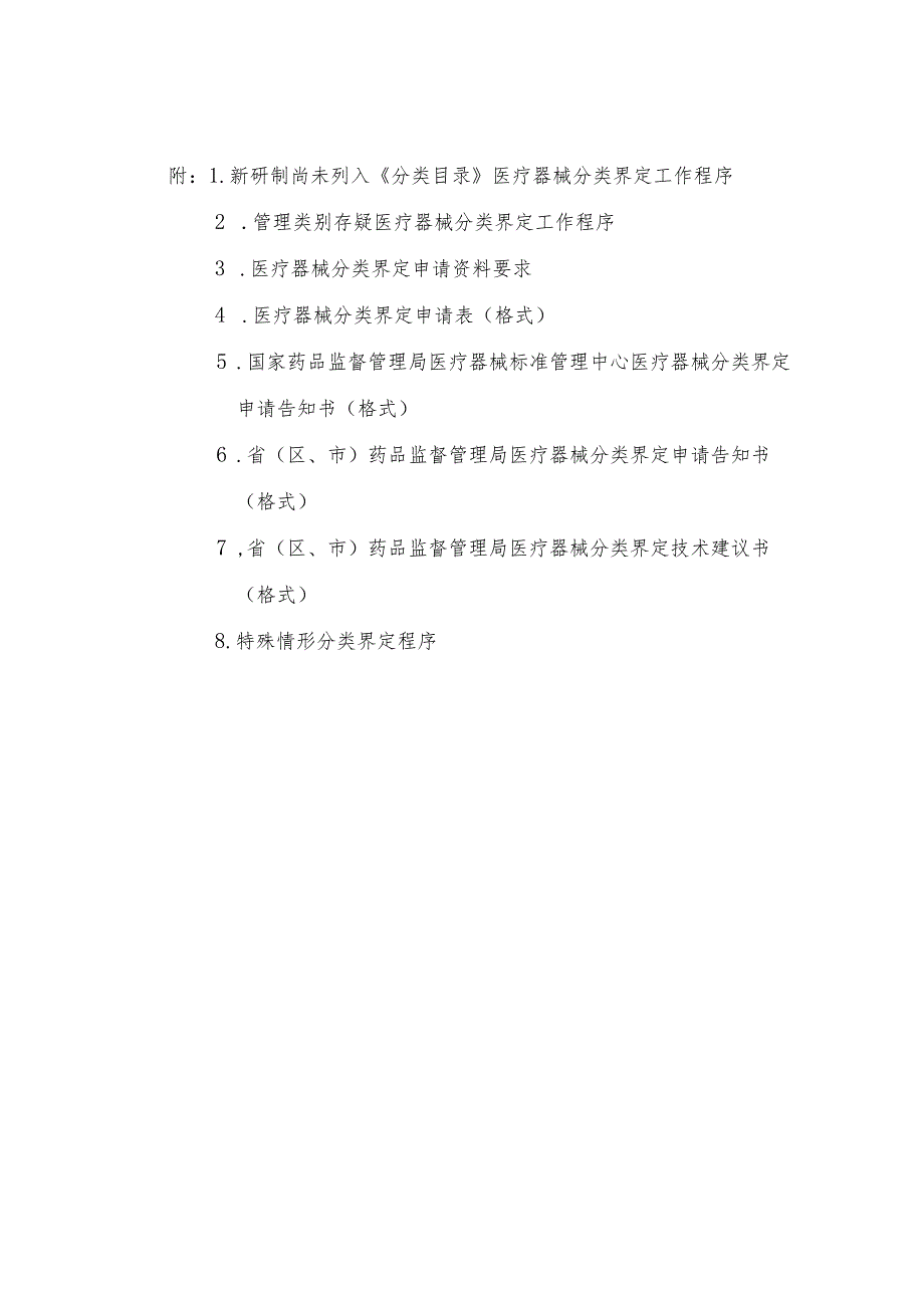 医疗器械分类界定工作程序、申请表.docx_第1页