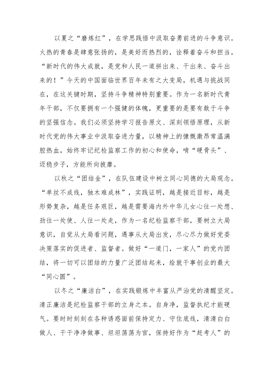 派驻纪检监察干部学习贯彻二十大精神心得体会六篇.docx_第3页