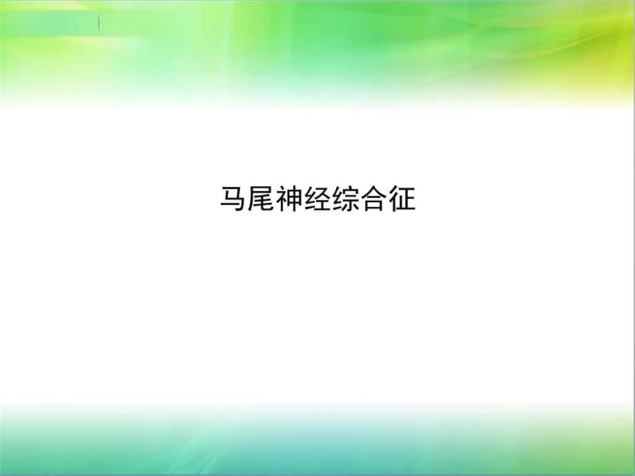 马尾神经综合征.ppt_第1页