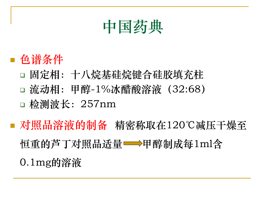 高效液相色谱法测定槐花米提取物中芦丁含量.ppt_第3页