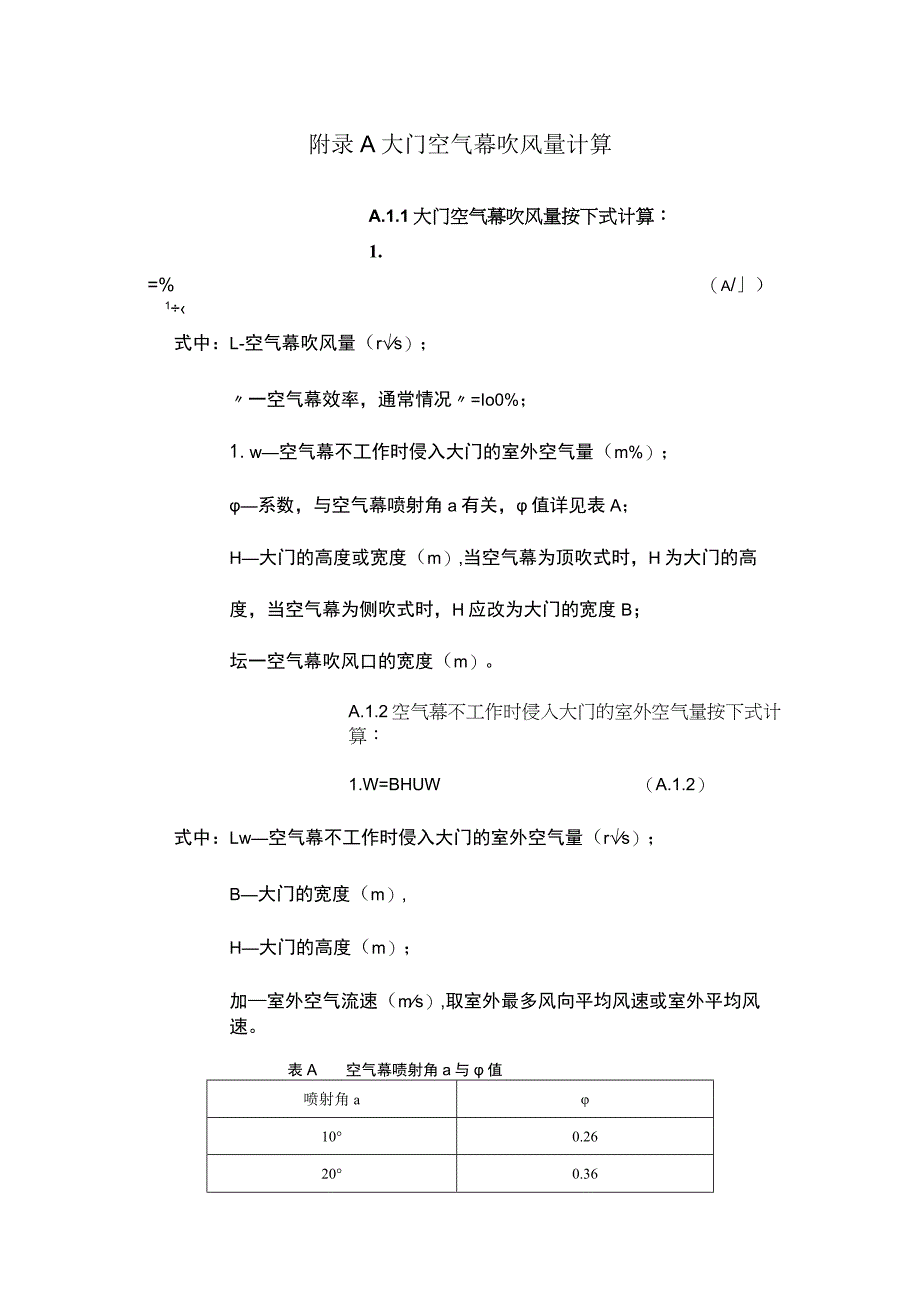 生活垃圾焚烧厂大门空气幕风量、焚烧炉及锅炉间、汽机房、配电装置室通风量计算.docx_第1页