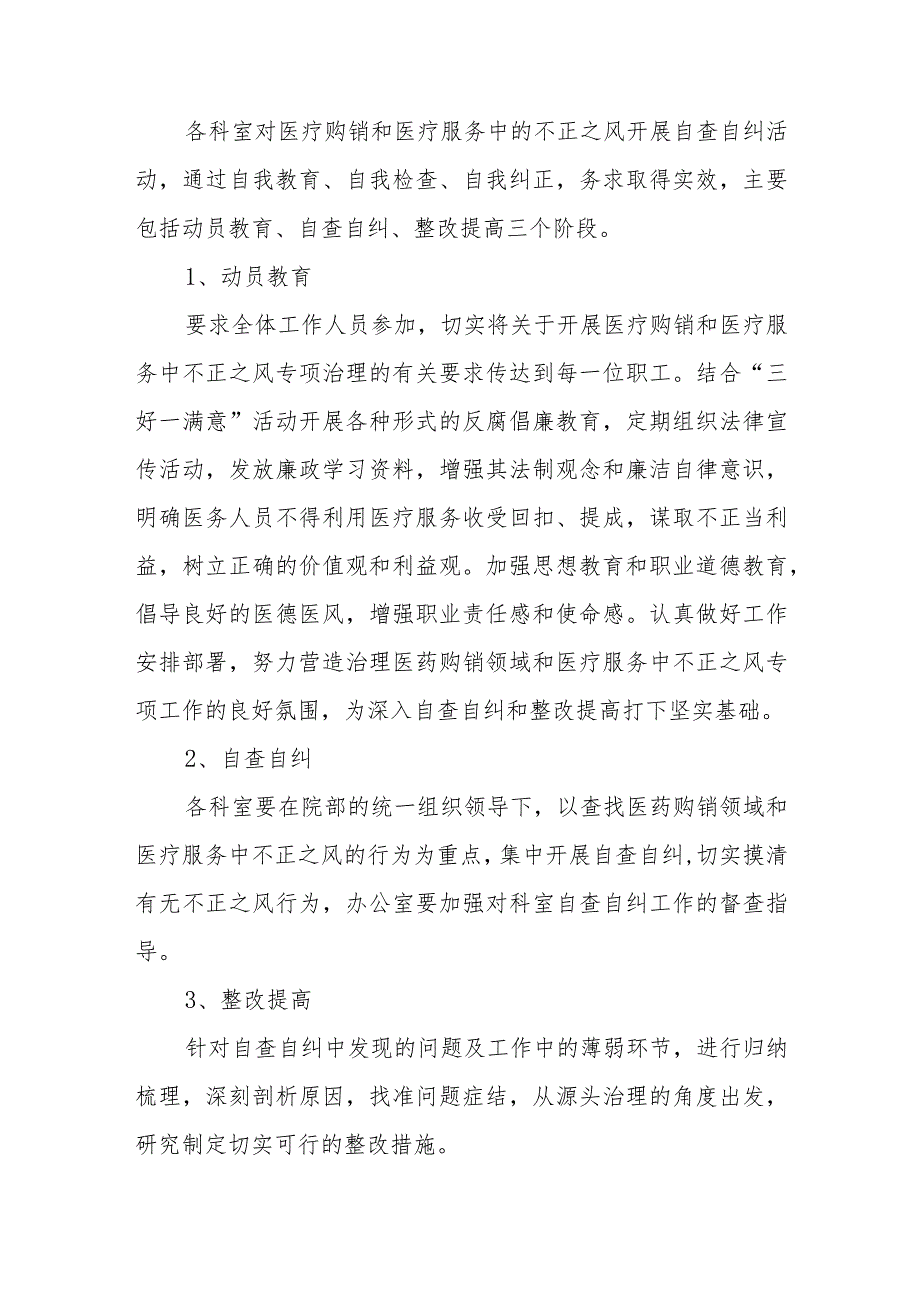 医院纠正医药购销和医疗服务中不正之风的自查自纠和专项治理工作总结.docx_第2页