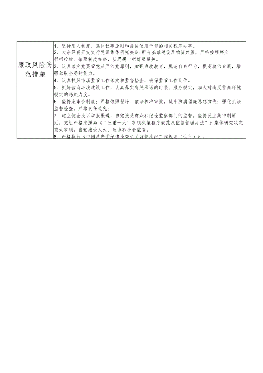 某县市场监督管理部门党组书记局长个人岗位廉政风险点排查登记表.docx_第2页