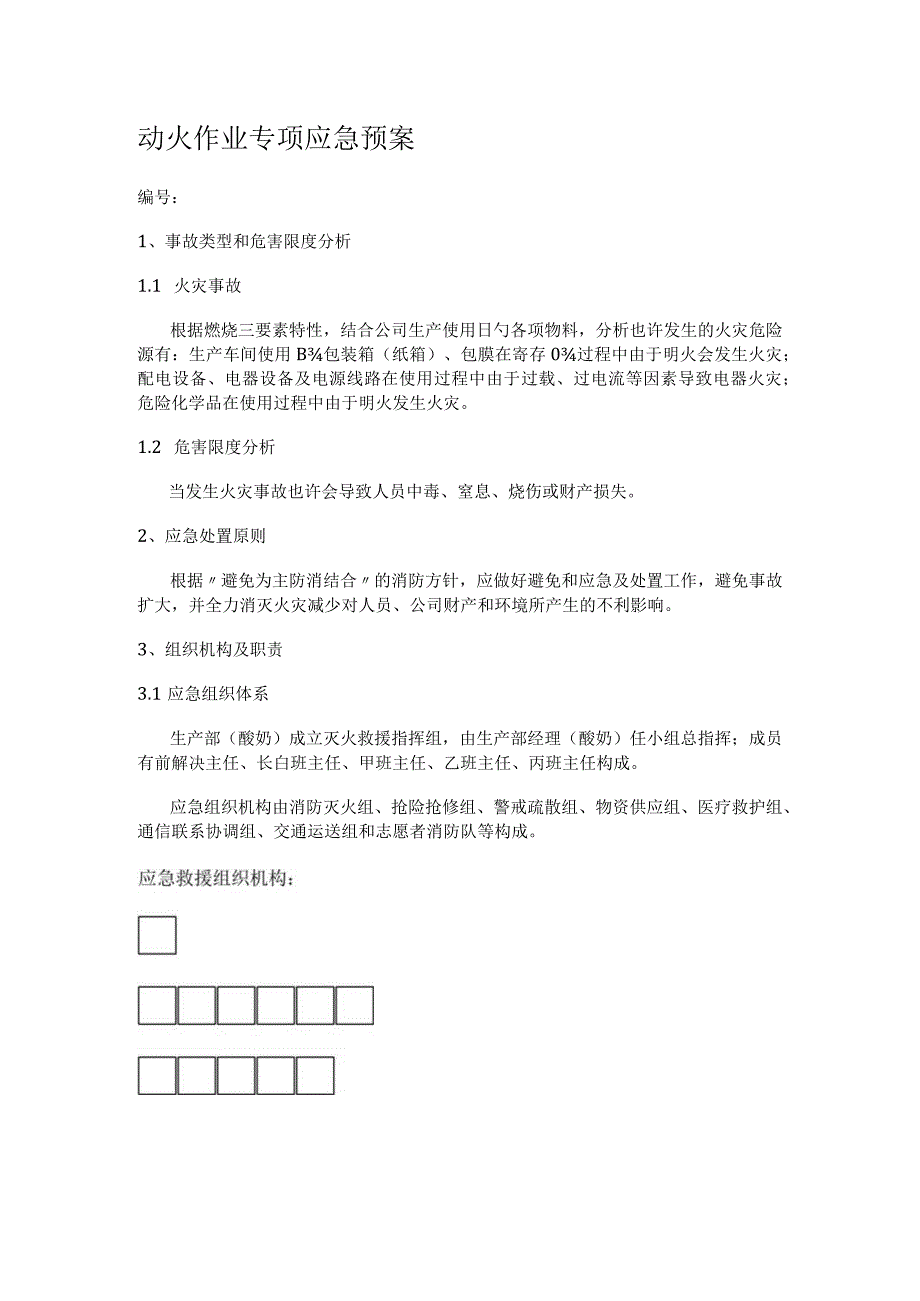 动火作业专项应急处置预案.docx_第1页