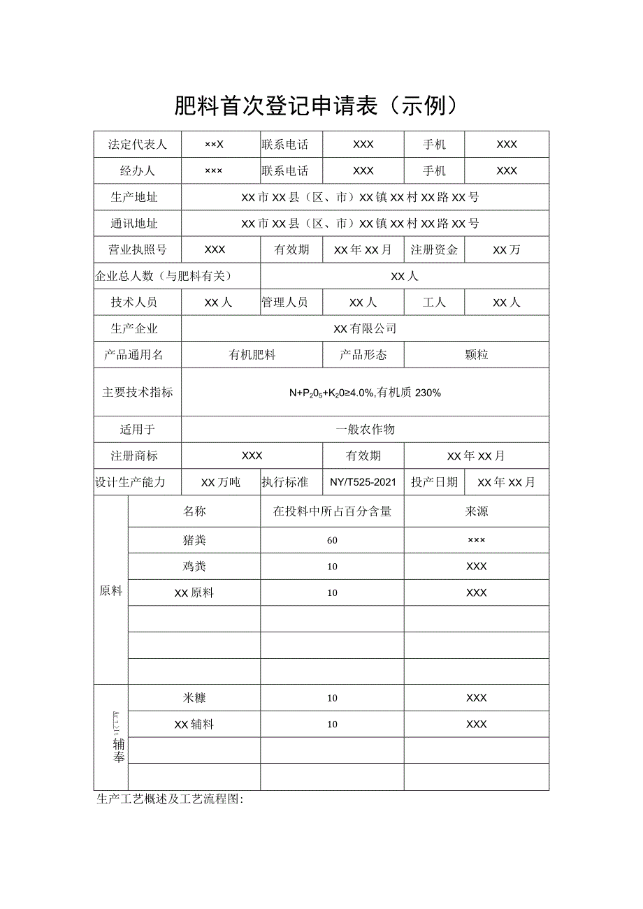 肥料首次登记申请表示例.docx_第1页