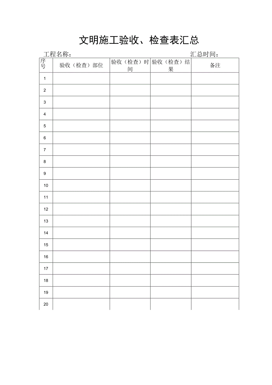 文明施工技术要求和验收表()范文 .docx_第1页