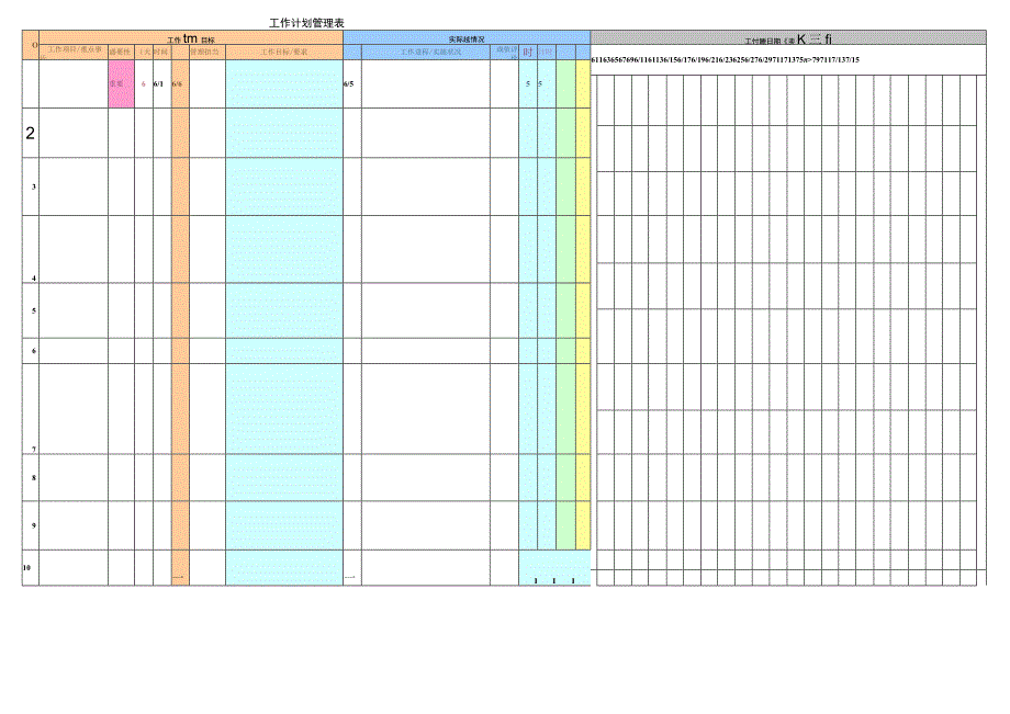 工作计划管理表模板.docx_第1页