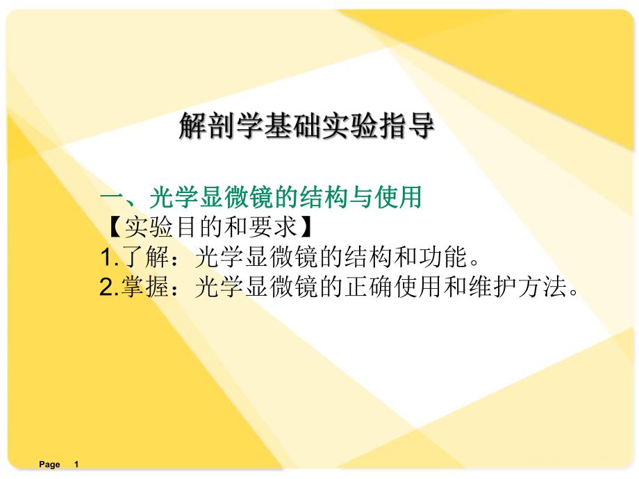 解剖学基础课件第14章解剖学基础实验指导.ppt_第1页