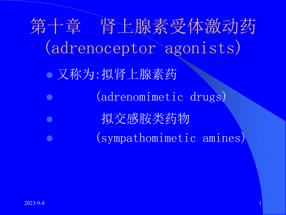 药理学第10章肾上腺素受体激动药.ppt_第1页