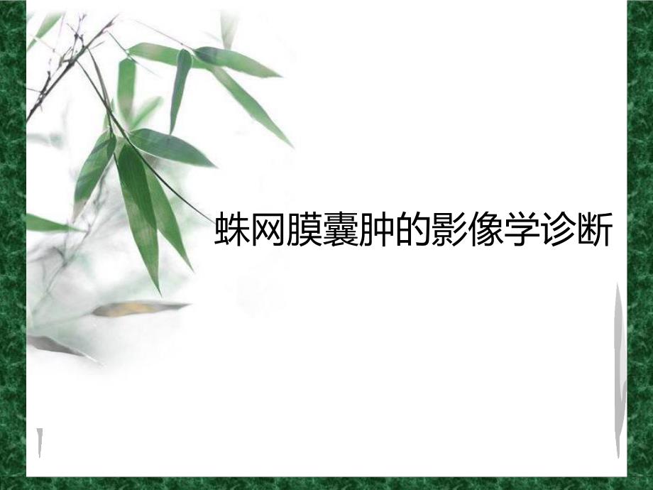 蛛网膜囊肿2.ppt_第1页