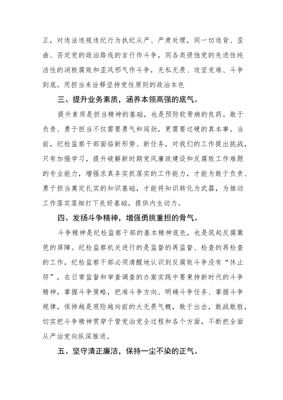 纪检监察干部队伍教育整顿心得体会发言提纲(八篇).docx_第2页