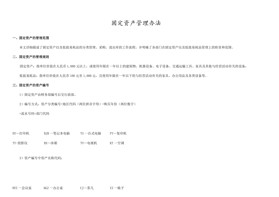 固定资产管理办法（范本2个）.docx_第1页