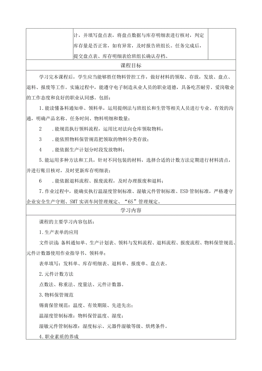 《电路板自动化组装过程物料管控》一体化课程标准.docx_第3页