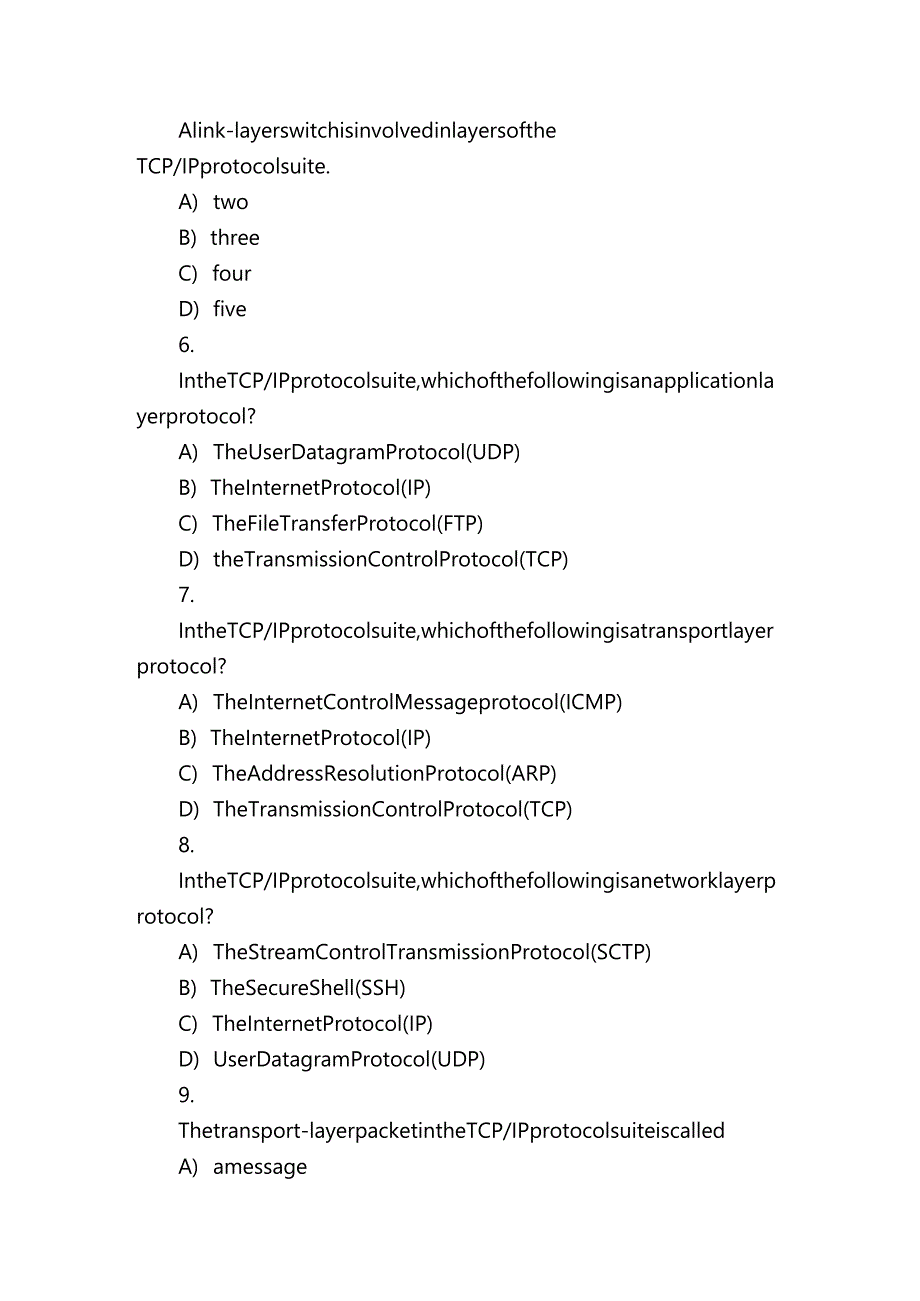 计算机网络教程自顶向下方法选择题及答案Chapt1Introduction-QUIZZ.docx_第2页