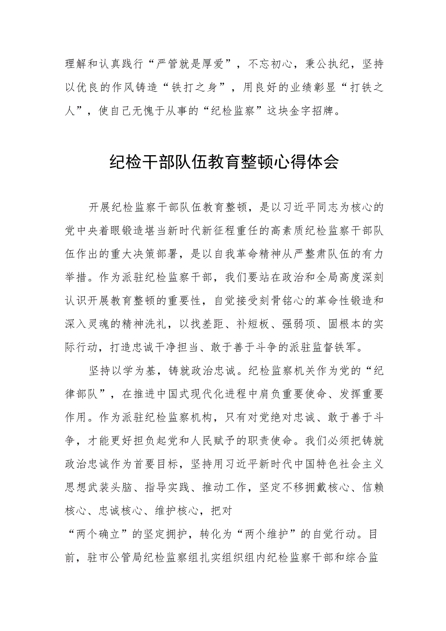 2023年纪检监察干部队伍教育整顿心得体会分享发言(八篇).docx_第3页