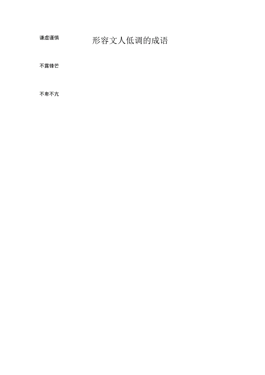 形容文人低调的成语.docx_第1页