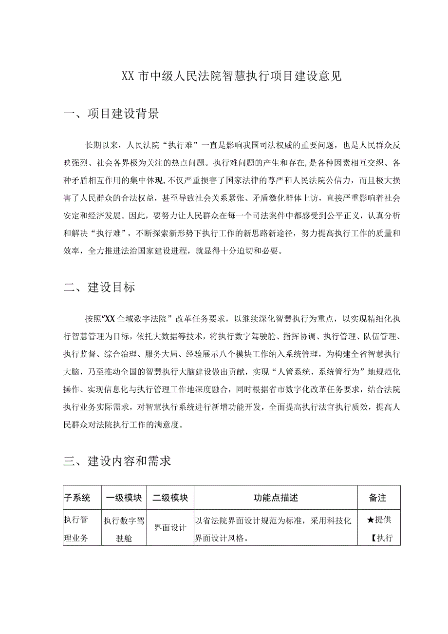 XX市中级人民法院智慧执行项目建设意见.docx_第1页