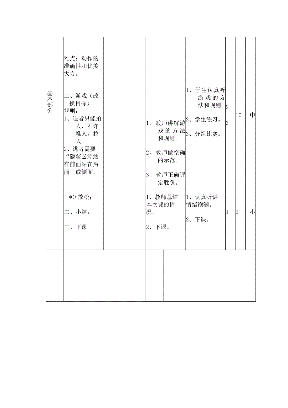 七年级体育课第十四周徒手操和游戏改换目标教案.docx_第2页