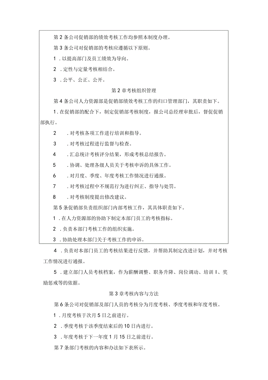 企业促销部促销指标及考核制度设计.docx_第3页